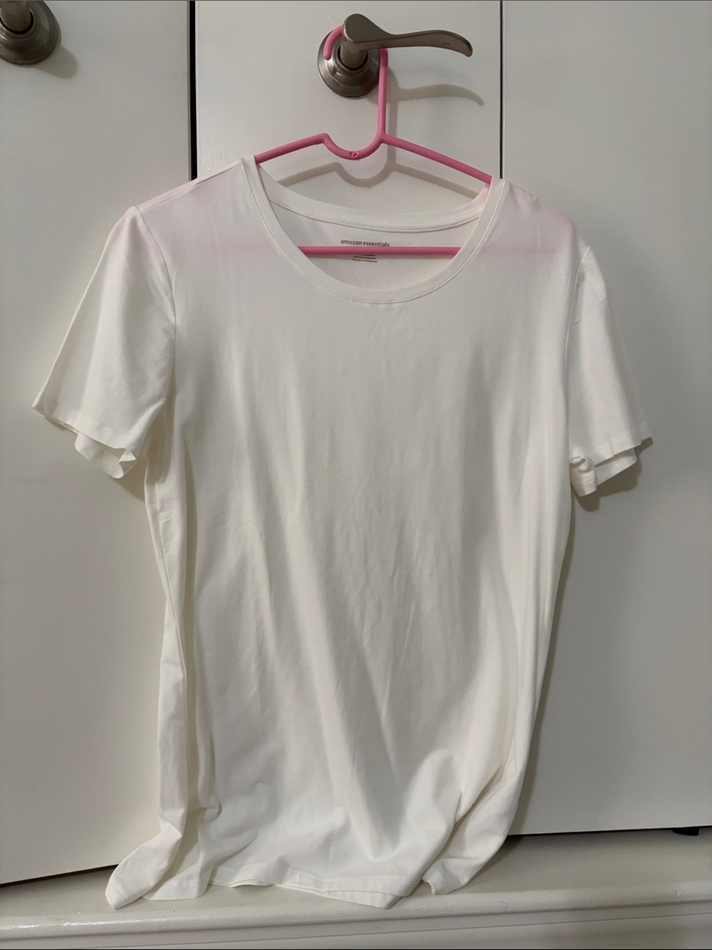 Amazon Essentials Women's Crew Neck Short Sleeve Tee in White